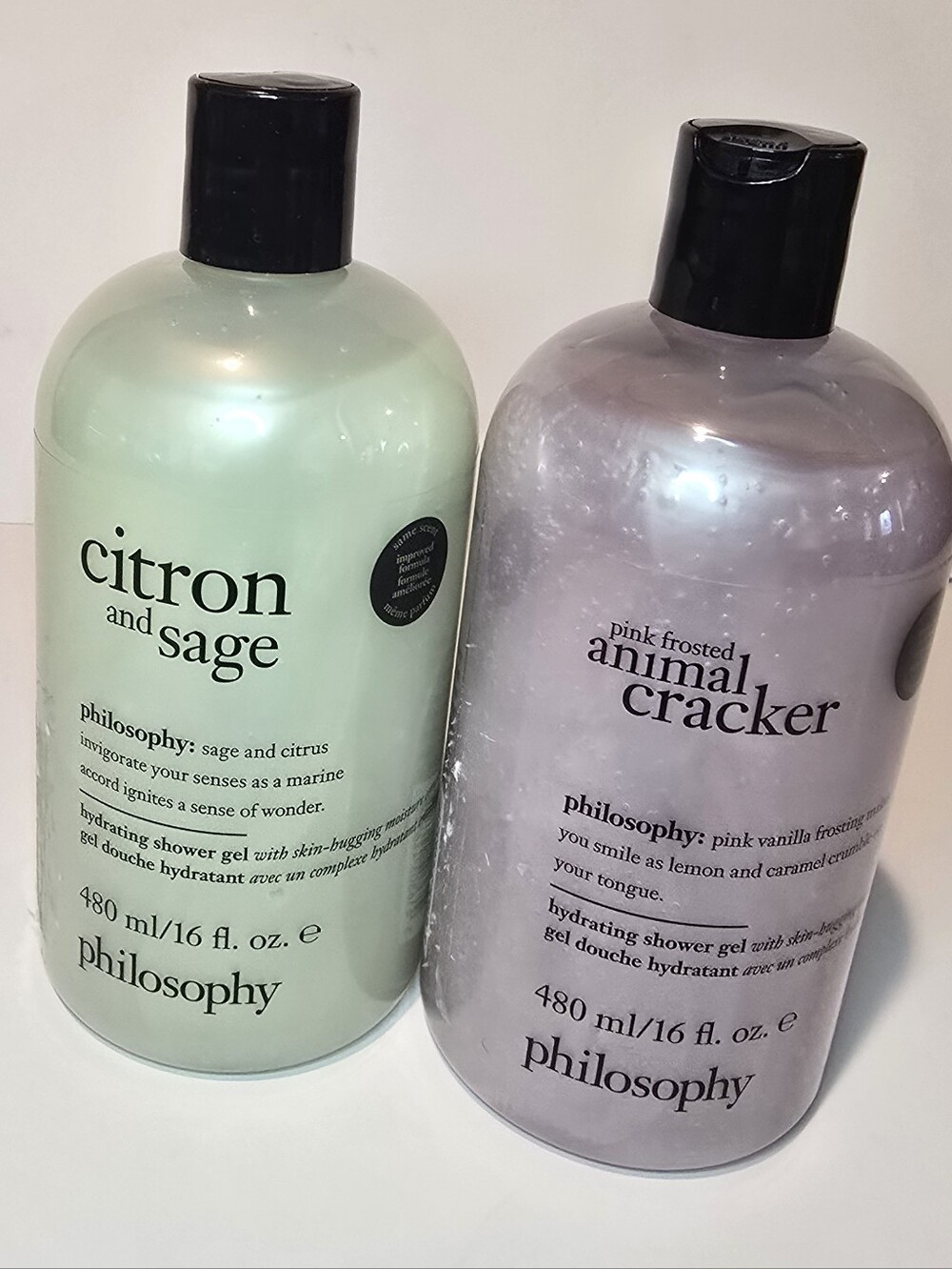 philosophy Citron and Sage + Animal Cracker Shower Gels - Green & Purple